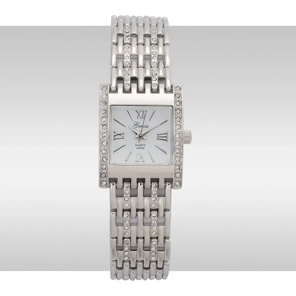 GEONA Watch Austrian Crystal Silver